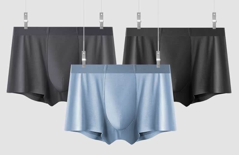 下着 メンズ なめらか肌触り シルク調 ボクサーパンツ