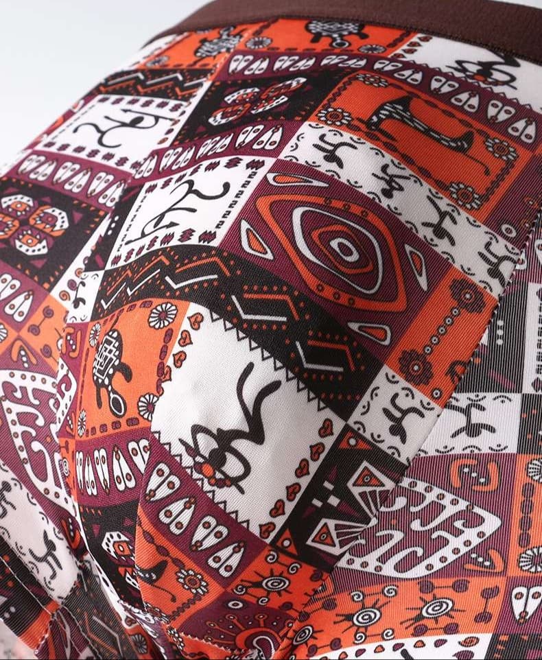 下着 メンズ モダンアート柄 ストレッチボクサーパンツ