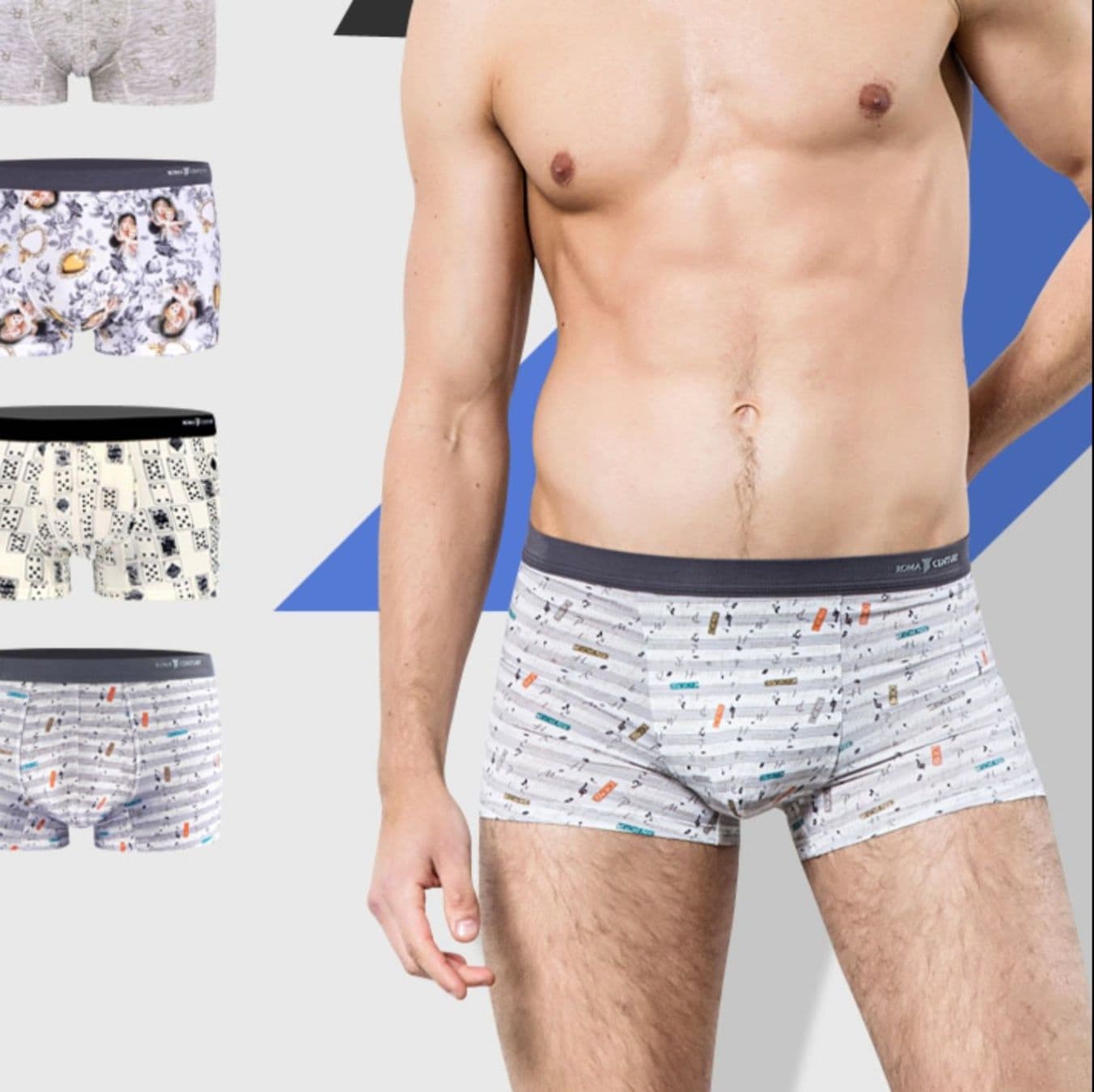 下着 メンズ 個性派デザイン四点セットボクサー