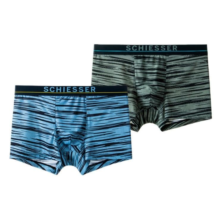 下着 メンズ 涼感ストライプボクサーパンツ