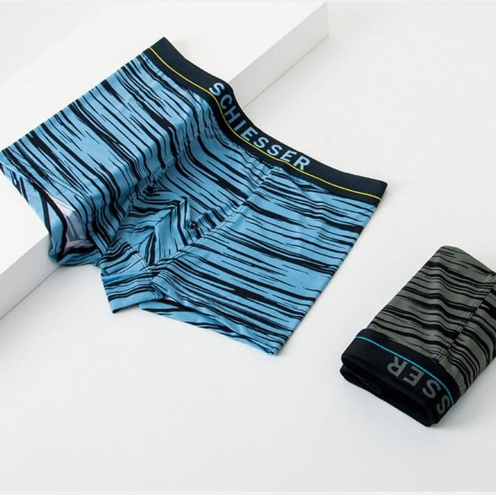 下着 メンズ 涼感ストライプボクサーパンツ