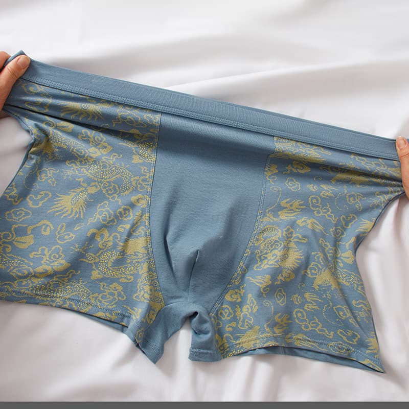 下着 メンズ 伝統祥雲柄 高級シルエット ボクサーパンツ