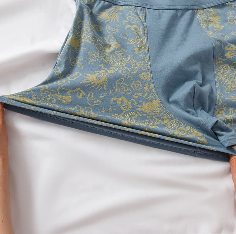 下着 メンズ 伝統祥雲柄 高級シルエット ボクサーパンツ