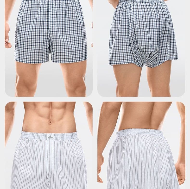 下着 メンズ 立体設計純綿織り地トランクス