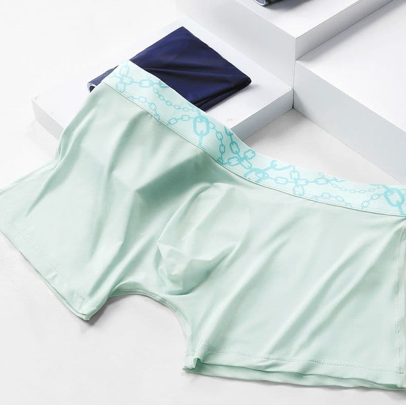 メンズ 下着  高級感溢れる装飾ウエスト柄ボクサーショーツ