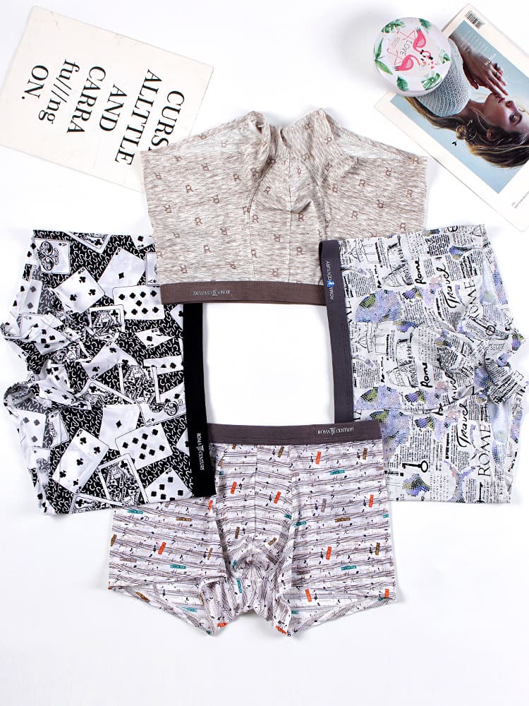 下着 メンズ 個性派デザイン四点セットボクサー