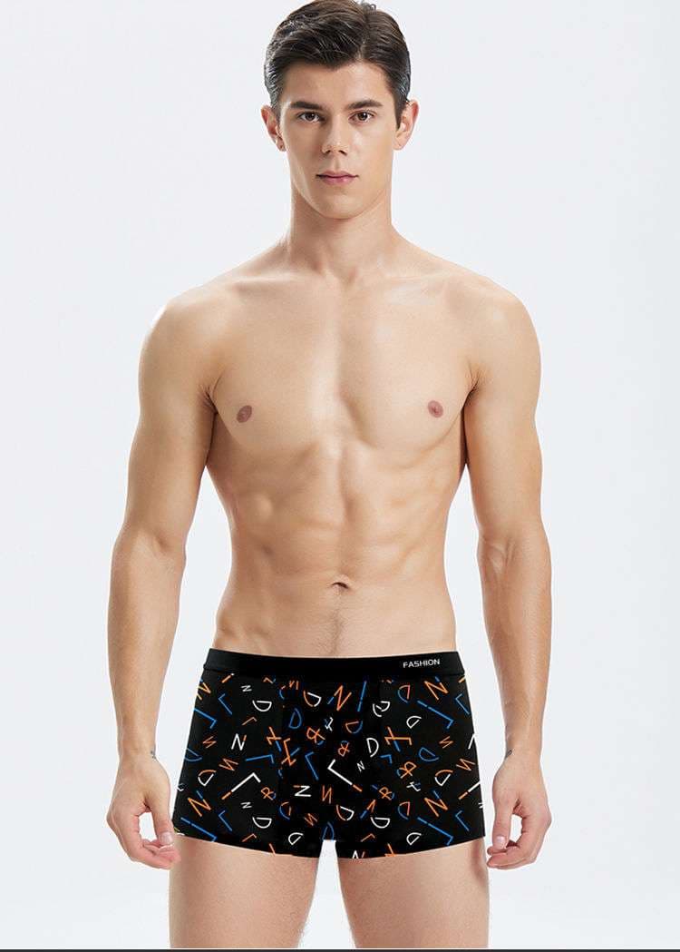 下着 メンズ 幾何学模様 ストレッチ ボクサーパンツ